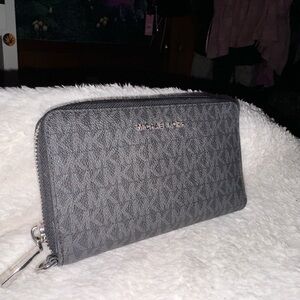 Michael Kors Gray Zip Wallet